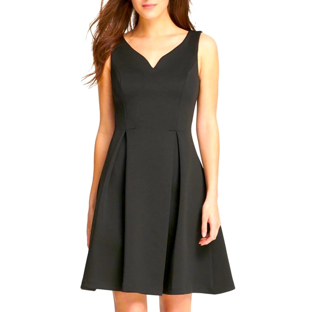 ⬇️ DKNY Fit & Flare Scuba Cocktail Dress Black 10